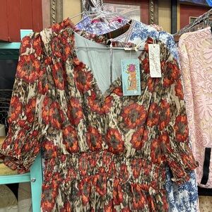 Mystree Multicolor Floral Gorgeous Asymmetrical Easter Dress 👗- M